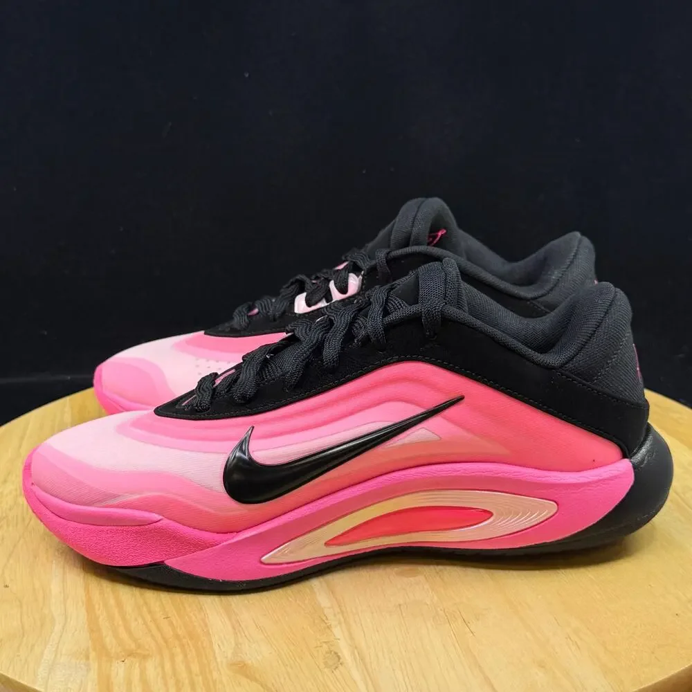 Size 7- Women's Nike A'One Black Hyper Pink  Basketball Shoes FZ8605-001